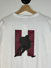 Vintage 90's Russell Harvard Hockey White Tee