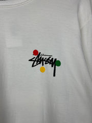 Stussy Dot Collage White Long Sleeve