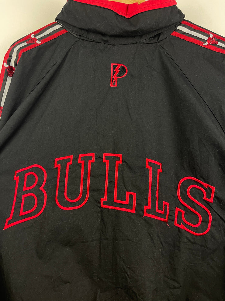 Vintage 90s NBA Pro Player Chicago Bulls Black Windbreaker