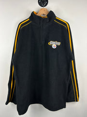 Vintage NFL Pittsburgh Steelers Black Quarter Zip Fleece Sweater