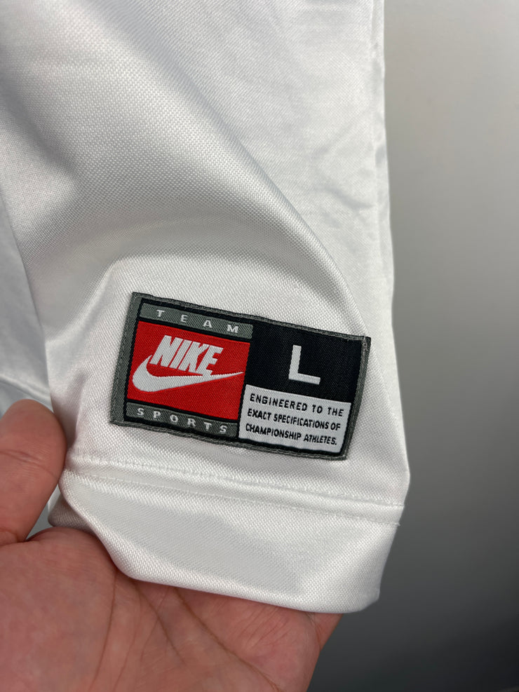 Vintage 90s Nike 00 White & Black Soccer Jersey