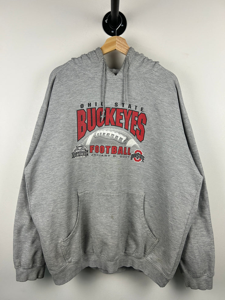 Vintage Ohio State Buckeyes Football Grey Hoodie