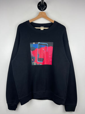 Kaws Warhol Companion Sketch Black Crewneck