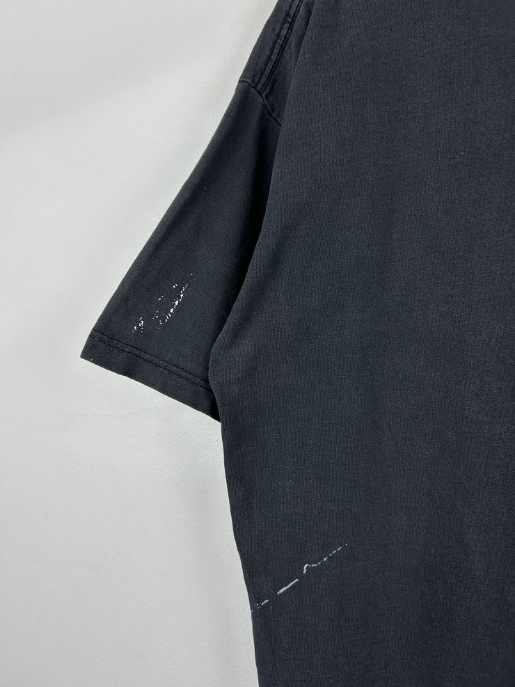 Vintage 90s Apple Promo Embroidered Faded Black Tee
