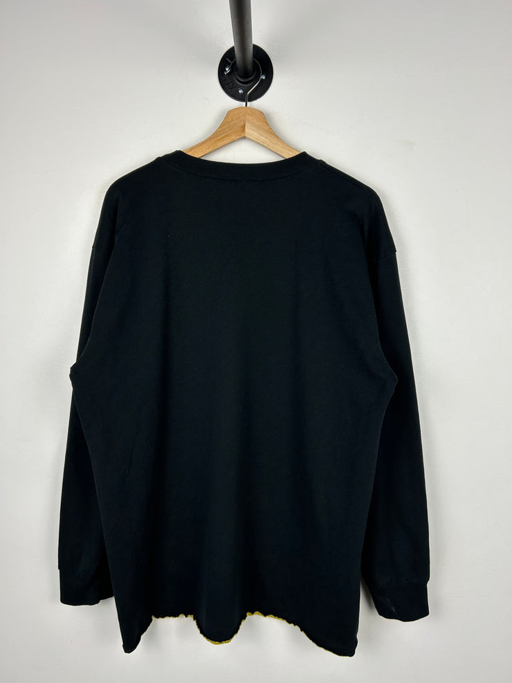 Vintage Y2K Fox Racing Black & Yellow Reversible Long Sleeve Jersey