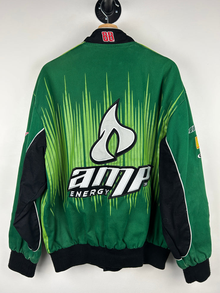 Vintage Nascar Jeff Hamilton Jr Nation Dale Jr AMP Energy Green Racing Jacket