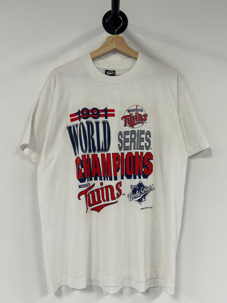 Vintage 1991 Minnesota Twins World Series White Tee