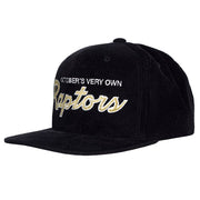 OVO x Toronto Raptors Mitchell & Ness Black Corduroy Hat