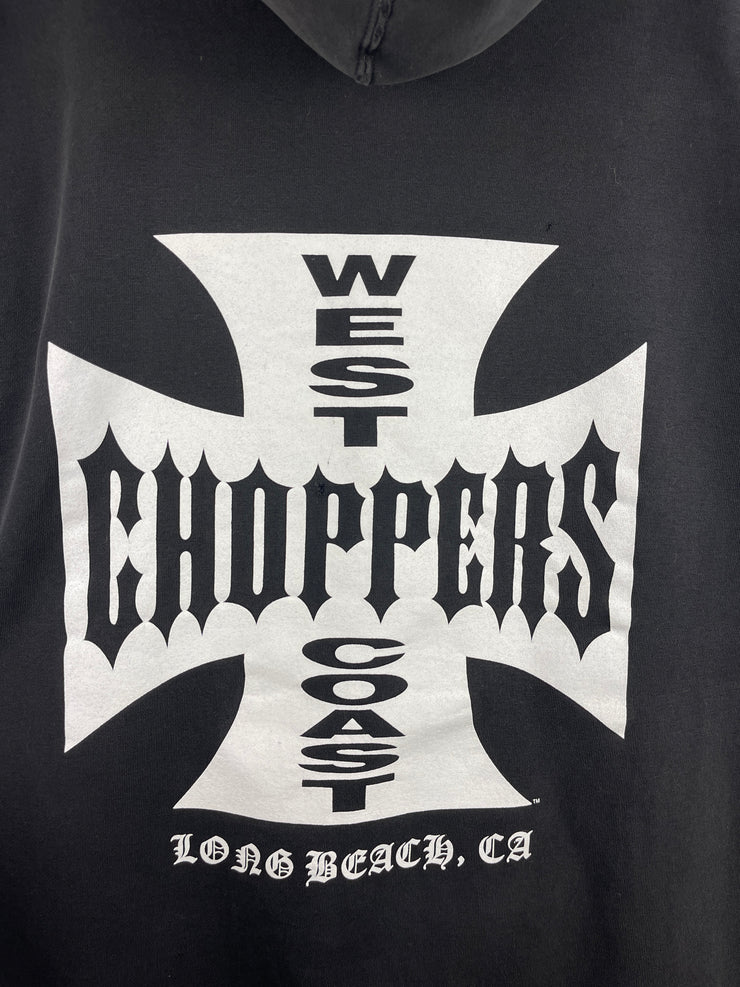 Vintage West Coast Choppers Long Beach Black Zip Up Hoodie