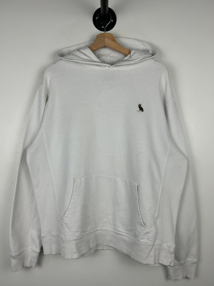 OVO Owl Embroidered White Hoodie