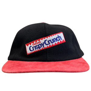 Vintage 90s Neilson Crispy Crunch Chocolate Bar Black Leather Strapback Hat