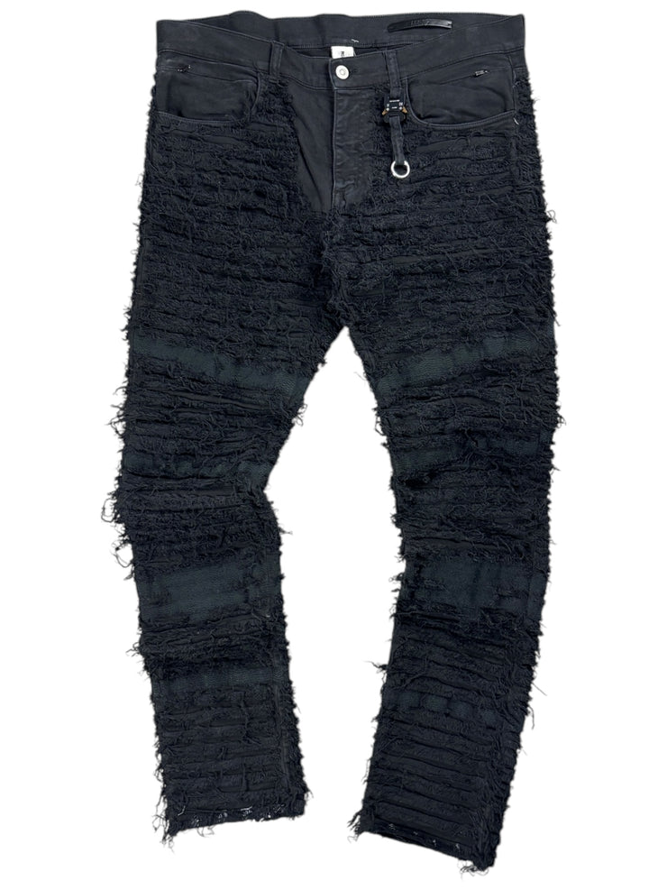 1017 ALYX 9 SM Blackmeans Distressed Black Denim Jeans