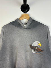 Vintage 90's Ash Creek Eagle Faded Grey Hoodie