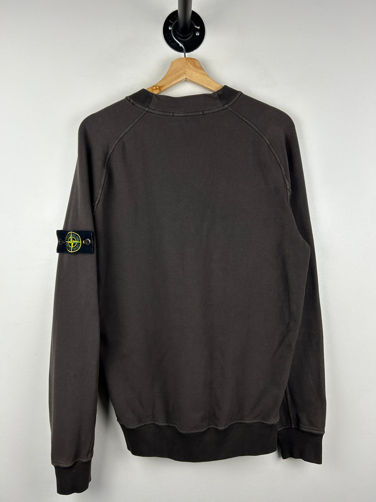 Stone Island Patch Brown Crewneck