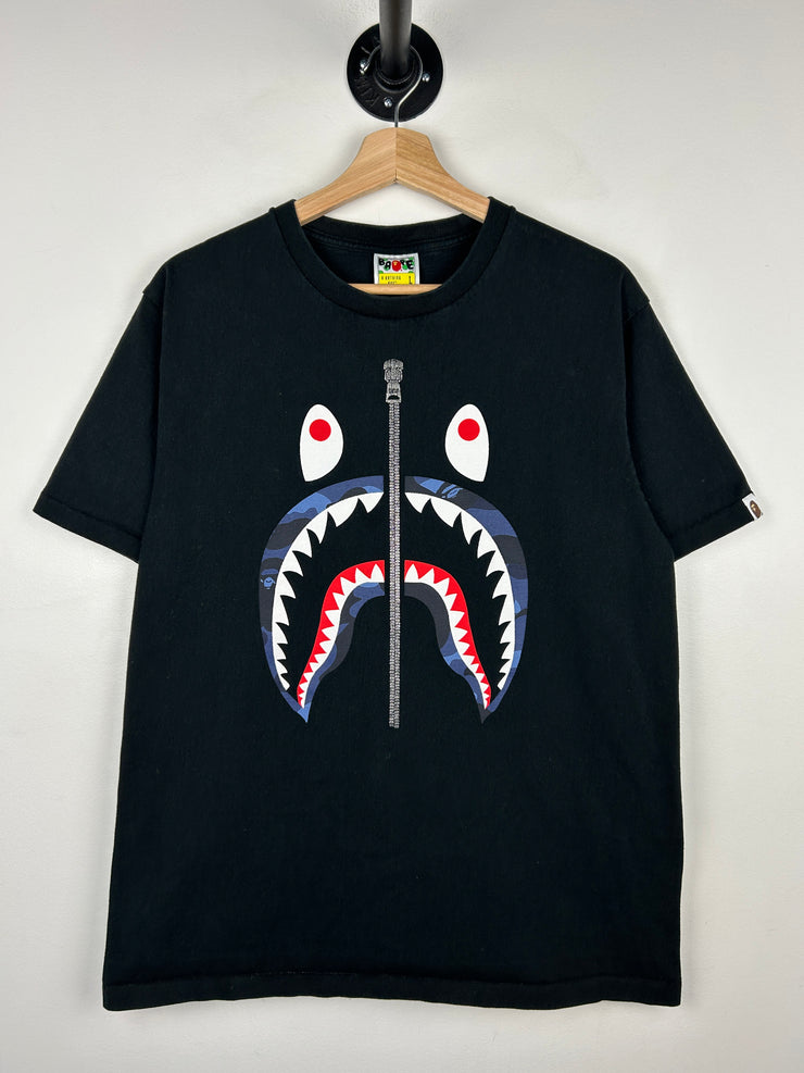 Bape Shark Navy Camo Black Tee