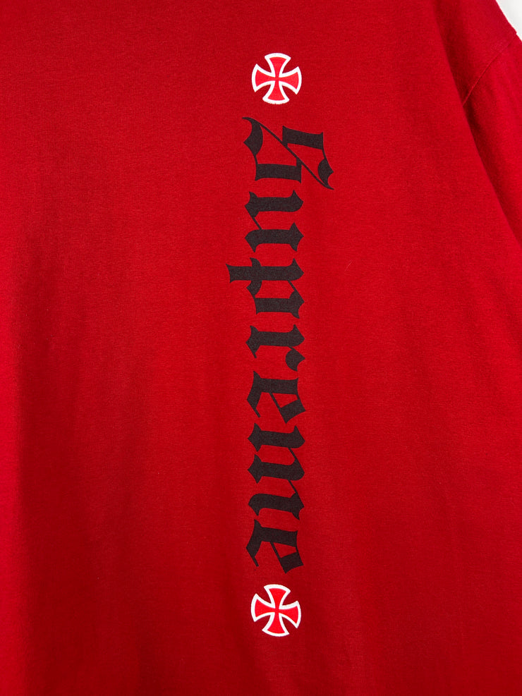 Supreme X Independent Skateboards FW17 Old English Red Tee