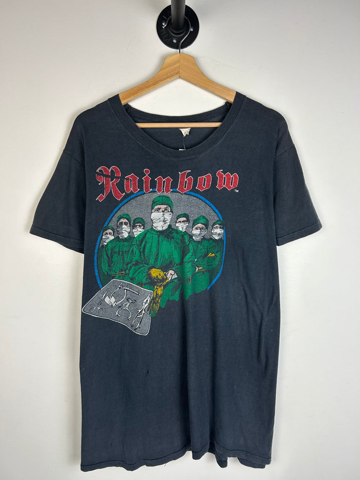 Vintage 1981 Rainbow Difficult To Cure Black Tee