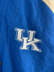 Vintage Steve & Barrys University Of Kentucky Wildcats Blue & White Varsity Jacket