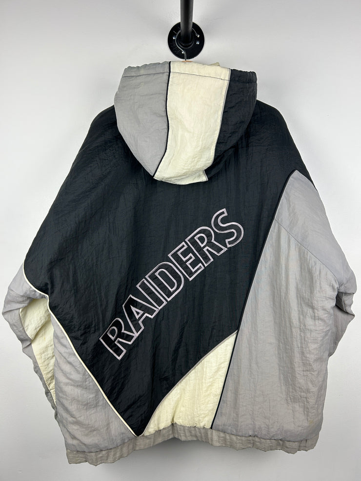 Vintage 90s NFL Pro Player Los Angeles Raiders Hooded Jacket