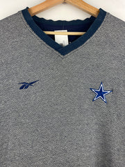 Vintage 90s NFL Reebok Dallas Cowboys Grey & Navy Reversible Pullover Windbreaker