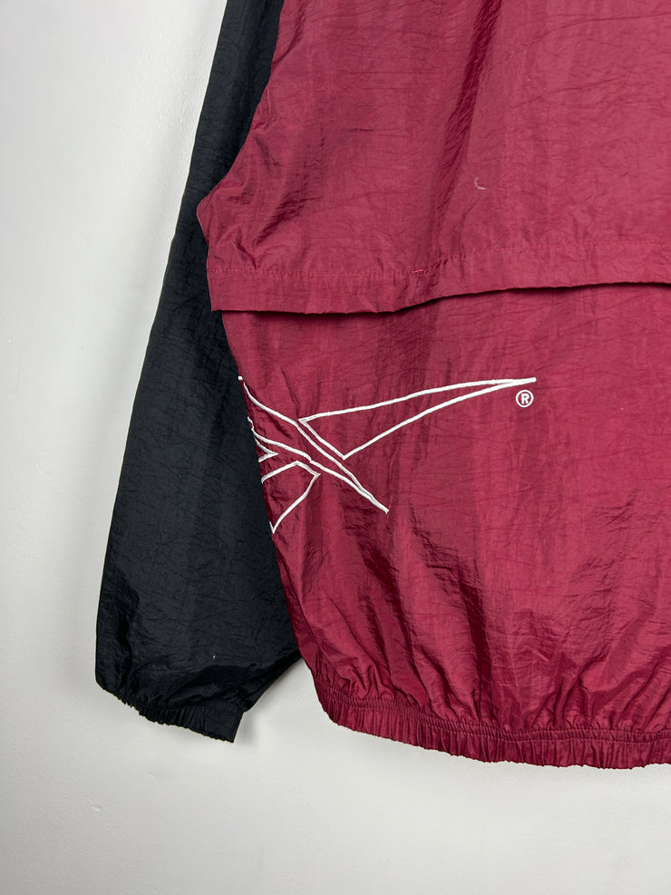 Vintage 90s Reebok Burgundy & Black Windbreaker