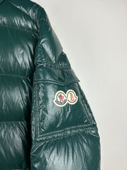 Moncler FW22 Maya 70th Anniversary Special Edition Forest Green Short Down Puffer Jacket