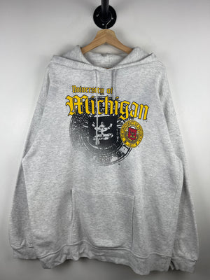 Vintage 90s Nutmeg University Of Michigan Grey Hoodie
