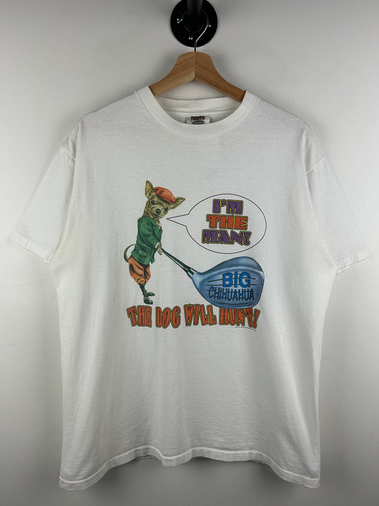 Vintage 90s Golf Big Chihuahua White Tee