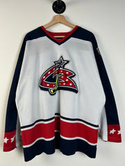 Vintage 90's Pro Player Columbus Blue Jackets White Hockey Jersey