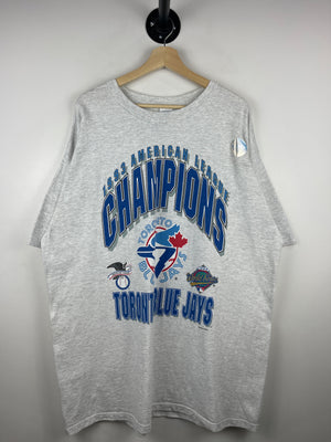 Vintage 90s MLB Salem Toronto Blue Jays American League Champions Grey Tee