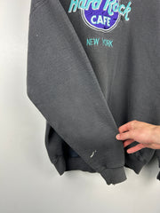 Vintage 90s Hard Rock Café New York Faded Black Crewneck