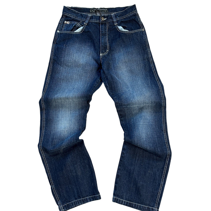 Vintage Y2K South Pole Baggy Dark Wash Blue Denim Jeans