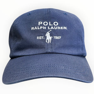 Vintage 90s Polo Ralph Lauren Navy Strapback Hat
