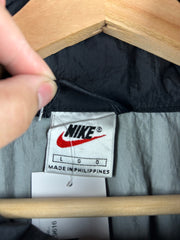 Vintage 90s Nike Swoosh Black Grey White Windbreaker