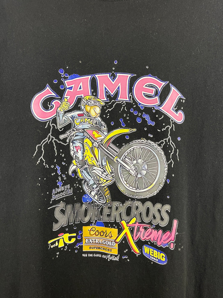 Vintage Camel Smokercross Motorcross Black Tee