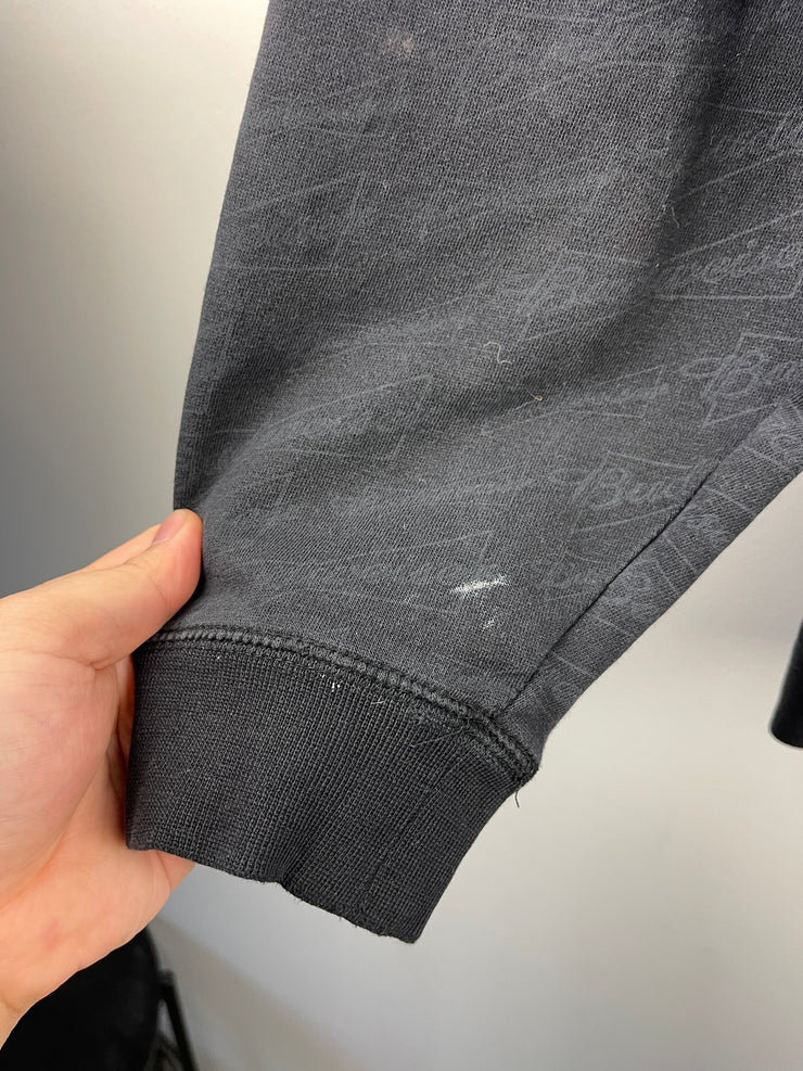 Vintage Budweiser Beer Embroidered All Over Print Black Hoodie