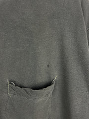 Vintage 70s Stanfields Barn Bash Police Black Pocket Tee