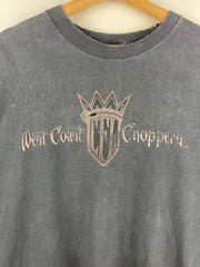Vintage West Coast Choppers Motorcycle Long Beach Thrashed Black Tee