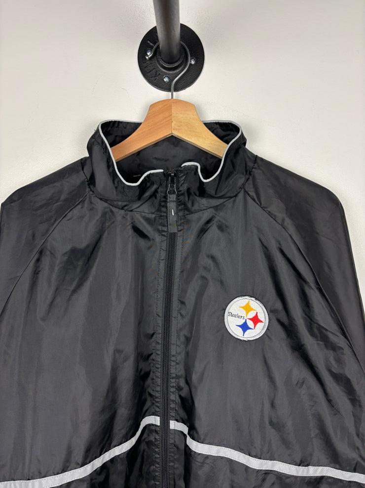 Vintage NFL Pittsburgh Steelers Black Windbreaker