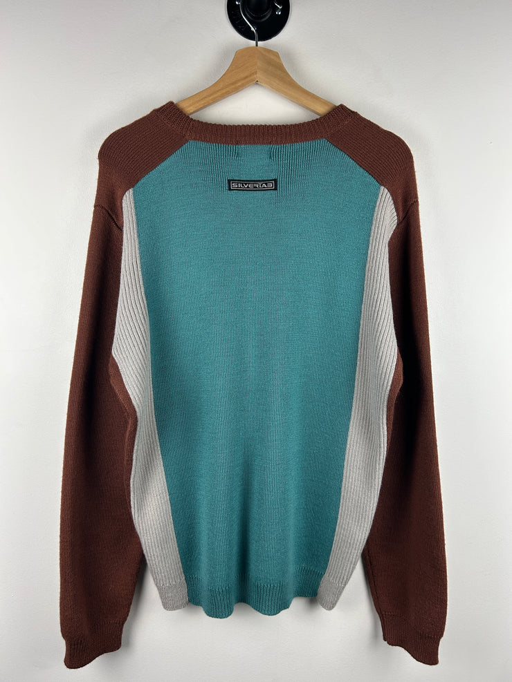 Vintage Levis Silver Tab Brown & Blue Knit Sweater