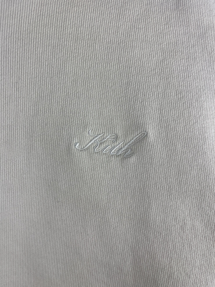 Kith Script Embroidered White Crewneck