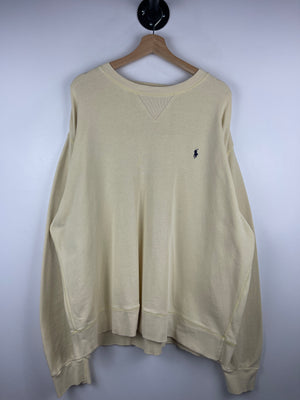 Vintage 90s Polo Ralph Lauren Butter Yellow Crewneck