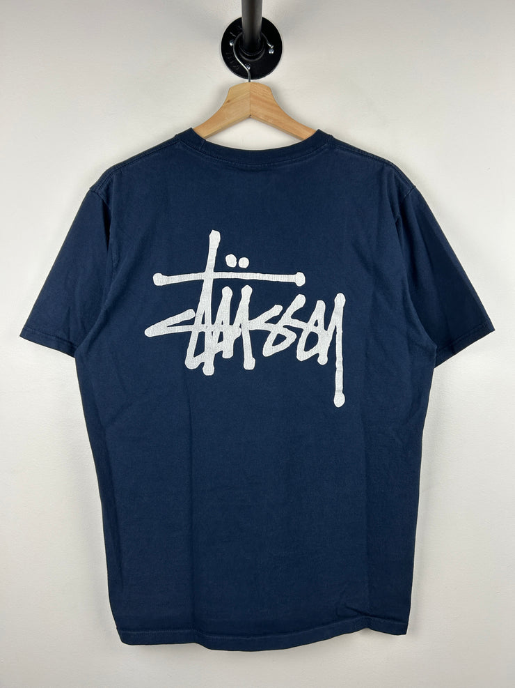 Stussy Script Navy Tee