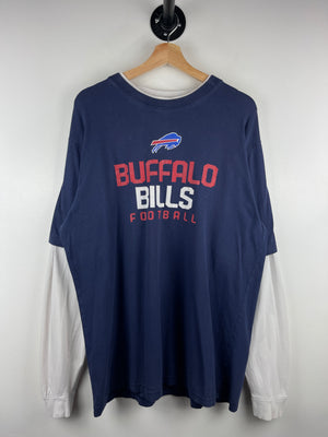 Vintage NFL Reebok Buffalo Bills Navy & White Two Layer Long Sleeve