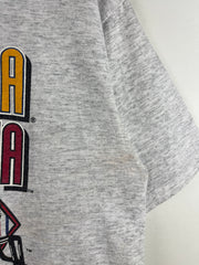 Vintage 90s West Virginia VS South Carolina Car Quest Bowl Football Grey Tee