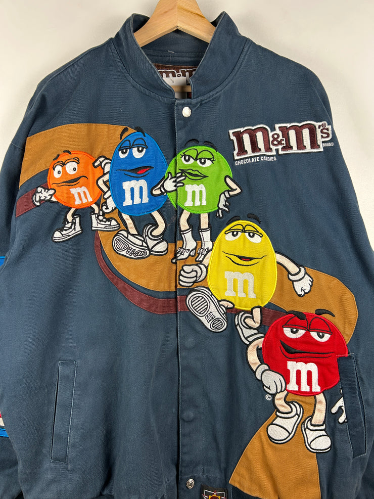Vintage Nascar Jeff Hamilton M&M Navy Racing Jacket