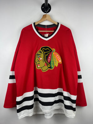 Vintage 90s NHL CCM Chicago Blackhawks Red Hockey Jersey