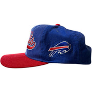 Vintage 90s NFL Starter Buffalo Bills Tailsweep Script Wool Blue Snapback Hat