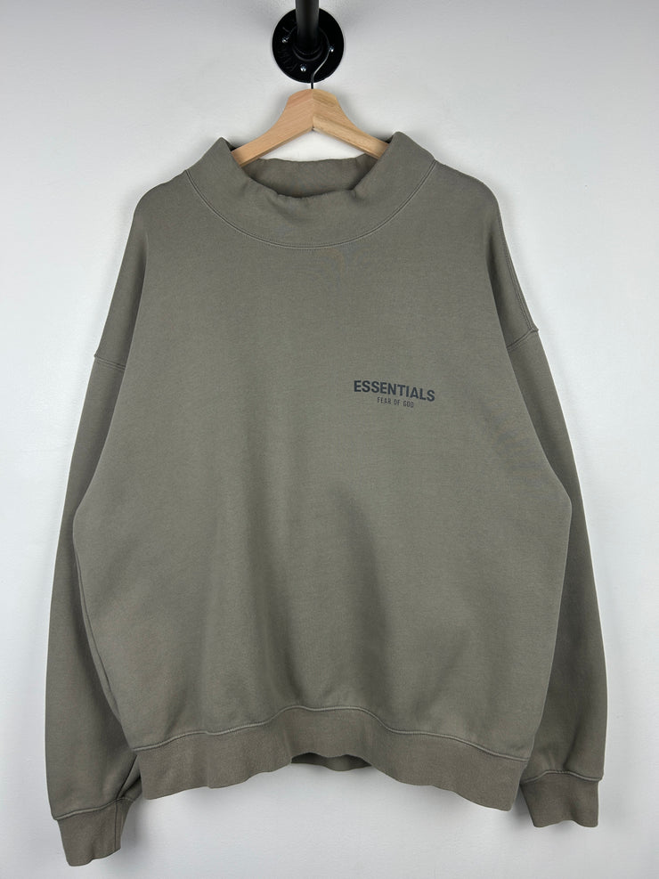 Fear Of God Essentials Taupe Mockneck Crewneck