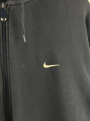 Vintage Nike Mini Swoosh Navy Zip Up Hoodie